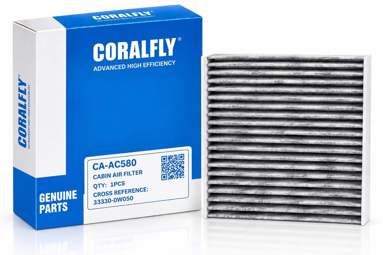 CA-AC580 FILTRO DE CABINA HILUX, FORTUNER, COROLLA RAV4 Y OTRAS APLICACIONES 